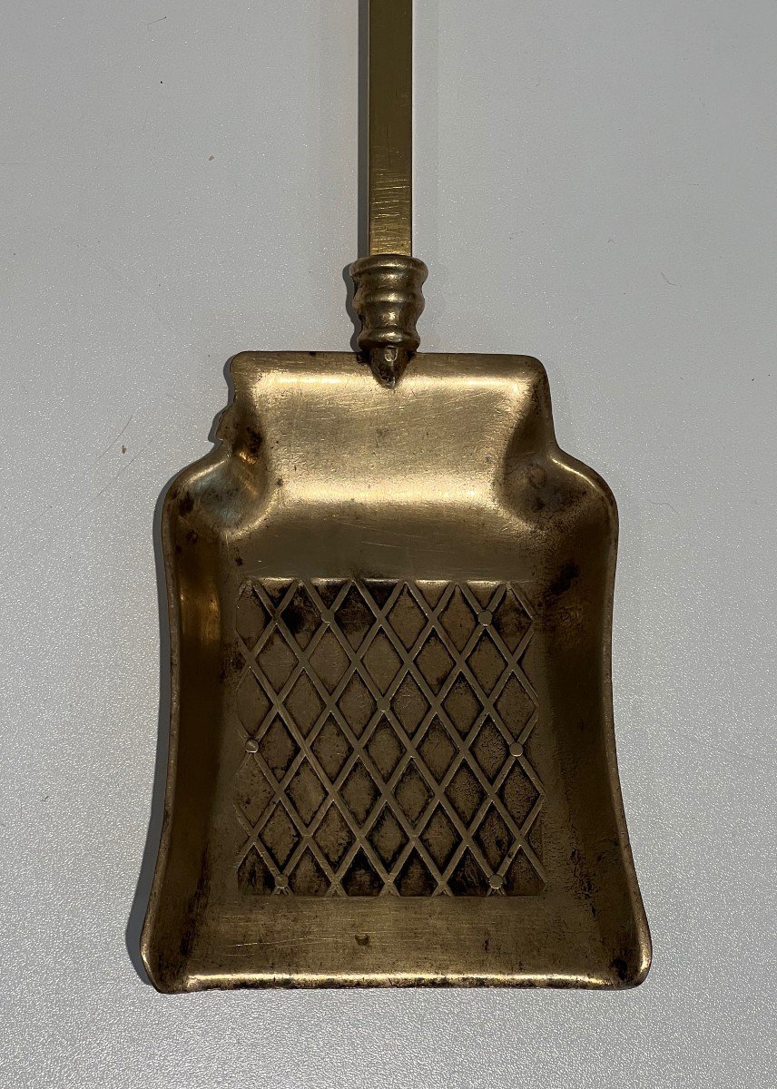 Fire Kit In Finely Chiseled Bronze And Brass. French Work In Neoclassical Style.-photo-7