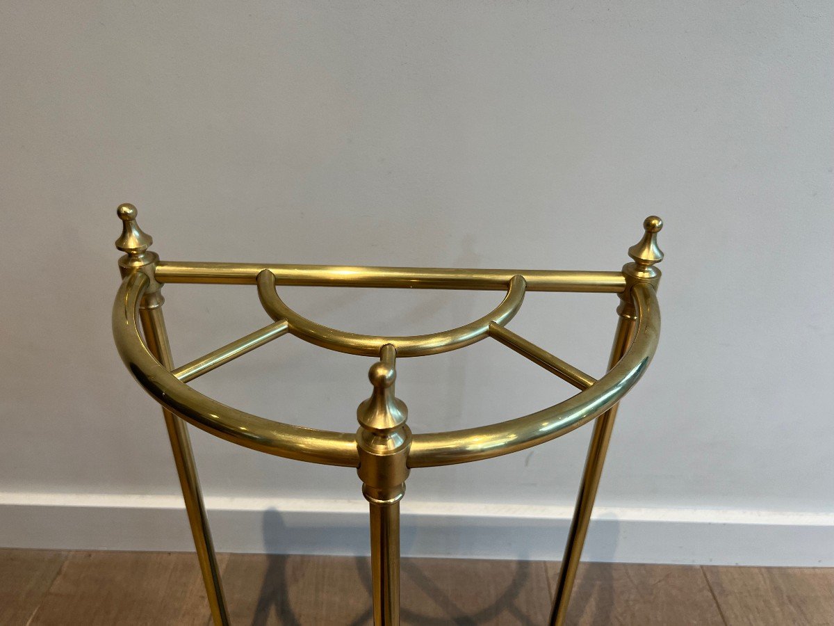 Rounded Brass And Cast Iron Umbrella Stand. French. Circa 1900-photo-4