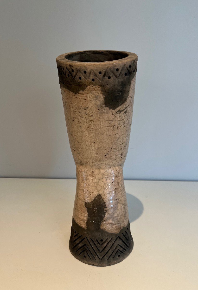 Africanizing Ceramic Sculpture. French Work. Circa 1970-photo-4