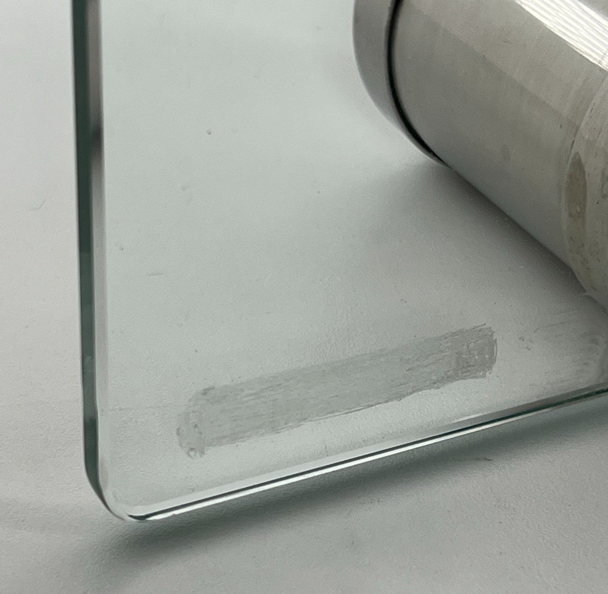 Pare-Feu Design en Verre et Chrome. Travail Français. Vers 1970-photo-4