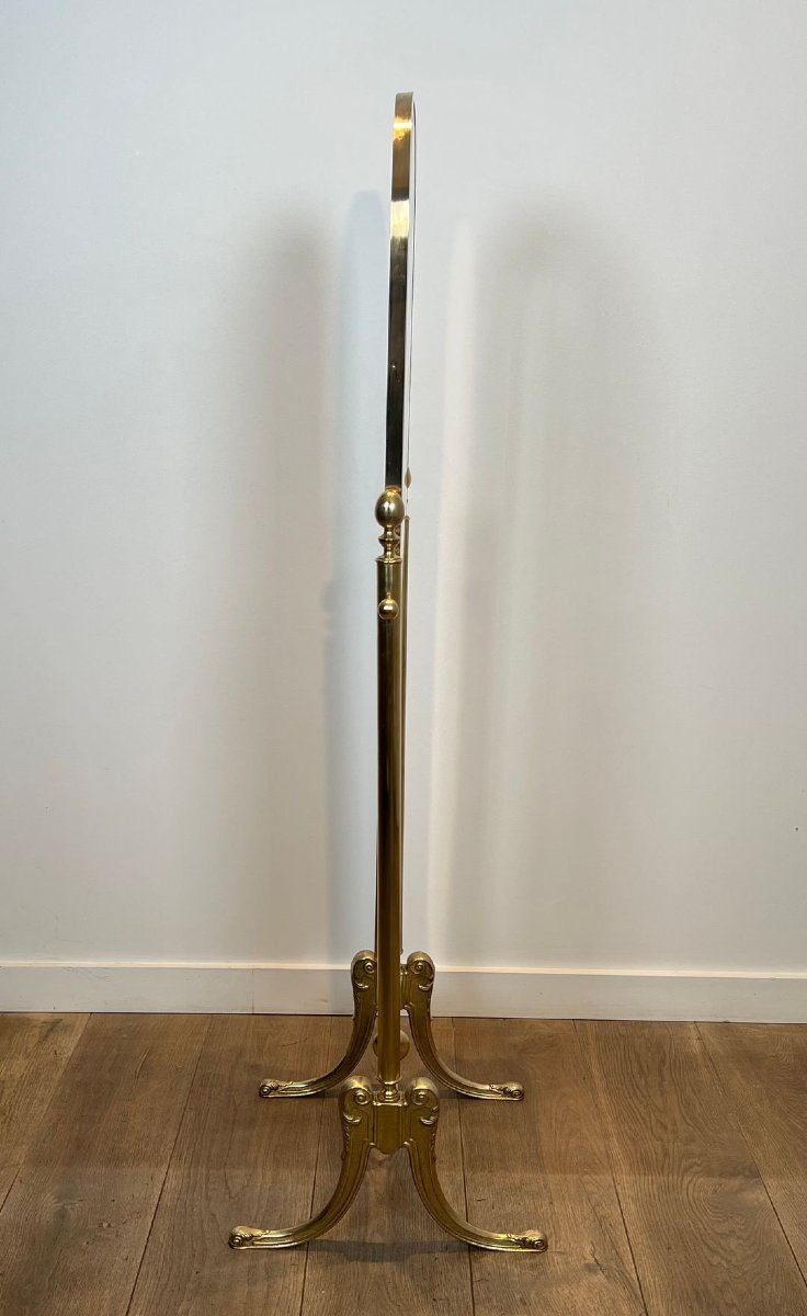 Paire de Miroirs Psyché en Laiton de Style Néoclassique-photo-2