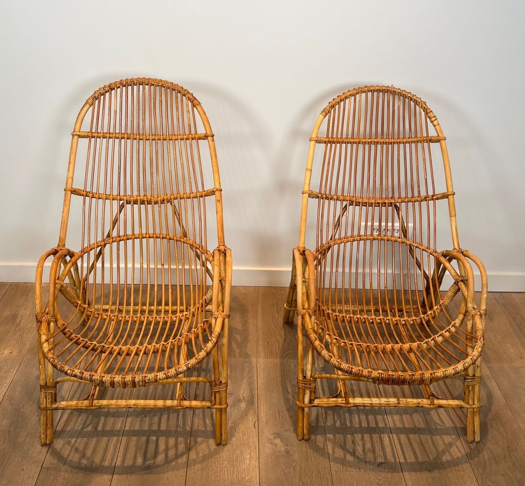 Pair Of Design Rattan Armchairs-photo-2