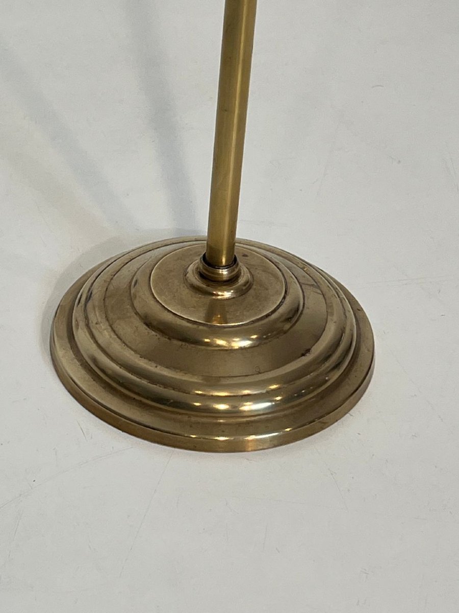 Neoclassical Style Brass Pineapple Fireplace Tools-photo-5