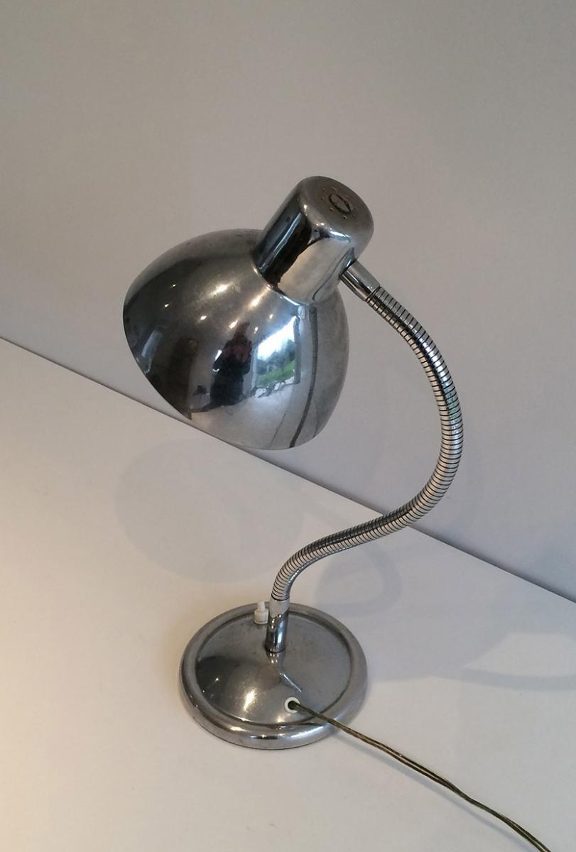 Swinging Chrome Lamp. Circa 1960-photo-3