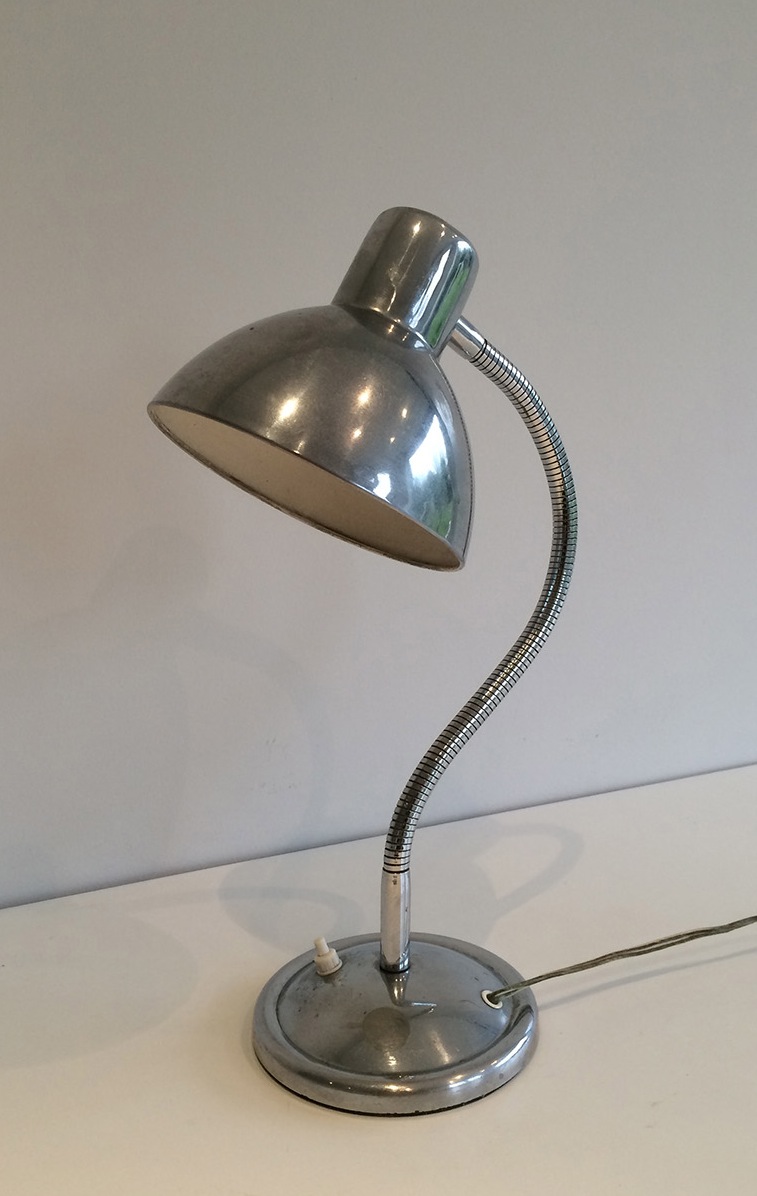 Swinging Chrome Lamp. Circa 1960-photo-4