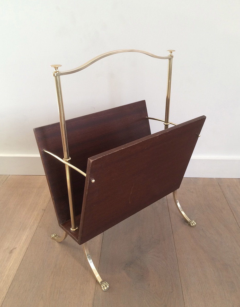 Maison Jansen. Magazine Rack With Claw Feet. Circa 1940-photo-4