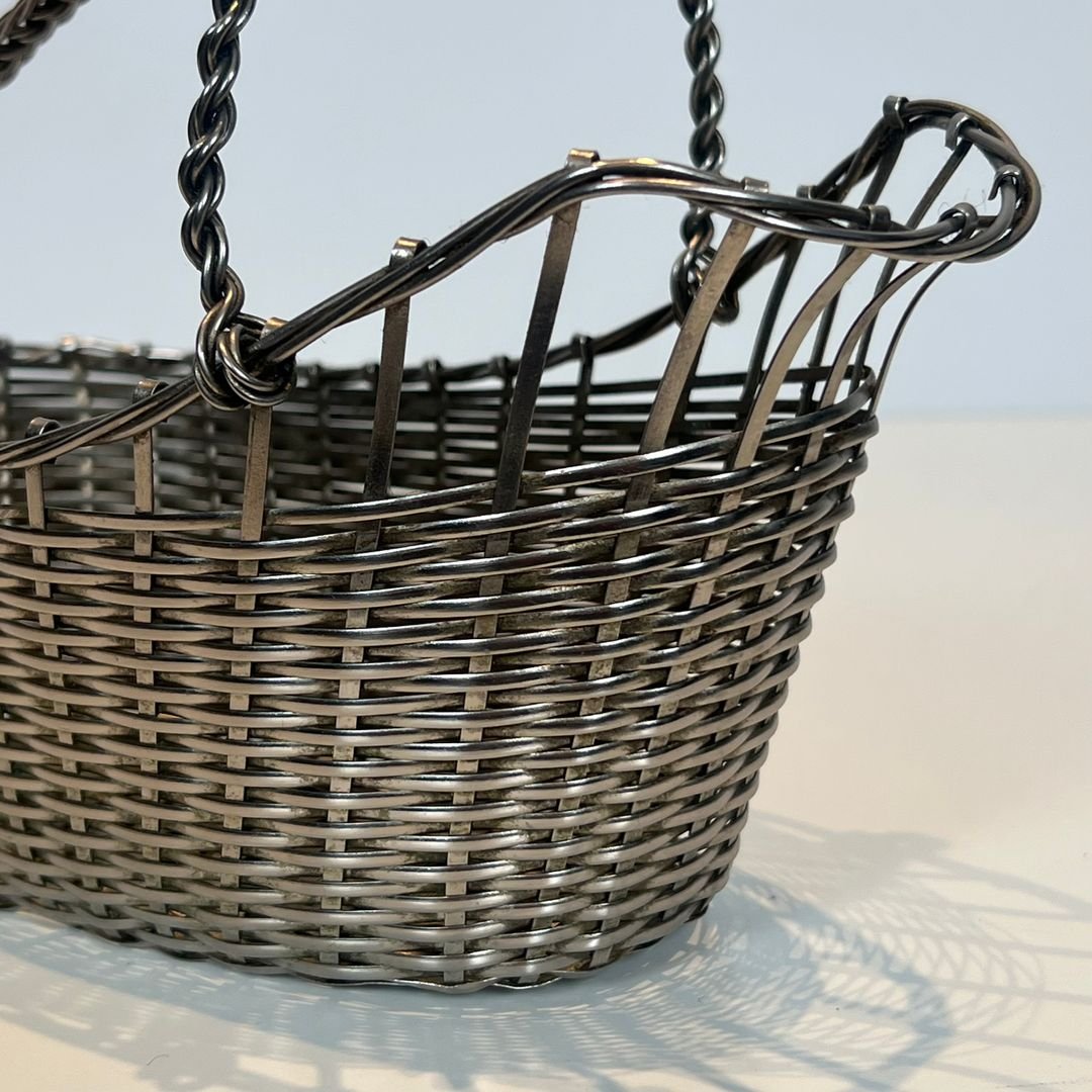Décanteur / Porte-Bouteilles Constitué de Fils de Métal Argenté-photo-4