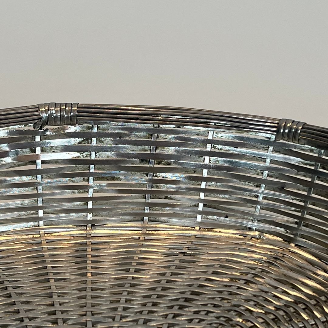 Set Of Two Silver-plated Metal Wire Baskets / Vide-poches-photo-4