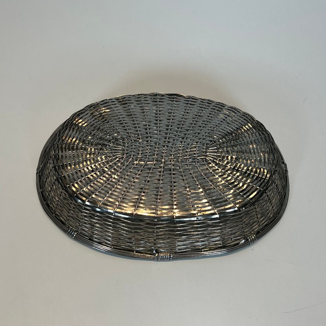 Set Of Two Silver-plated Metal Wire Baskets / Vide-poches-photo-6