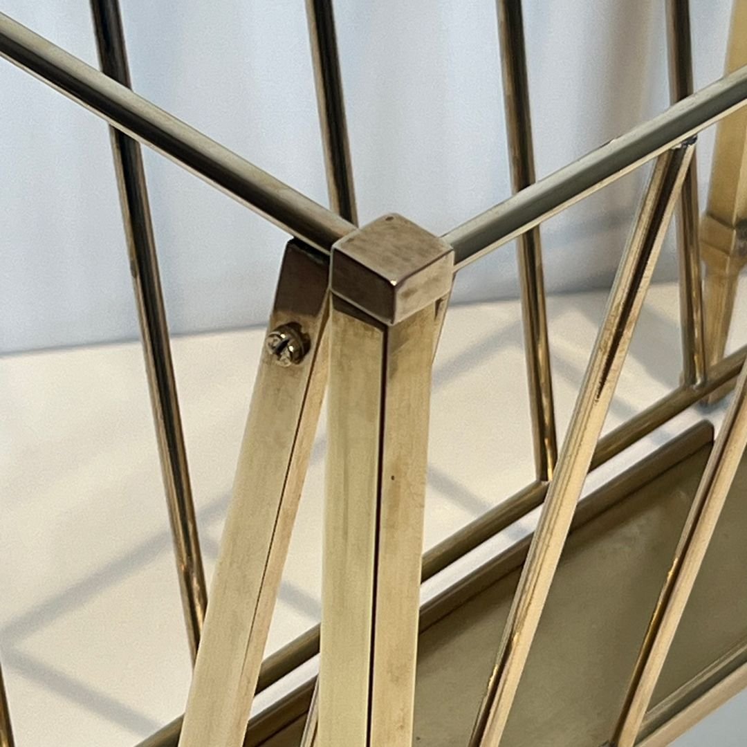 Porte-revues de Style Néoclassique en Laiton de la Maison Jansen-photo-3