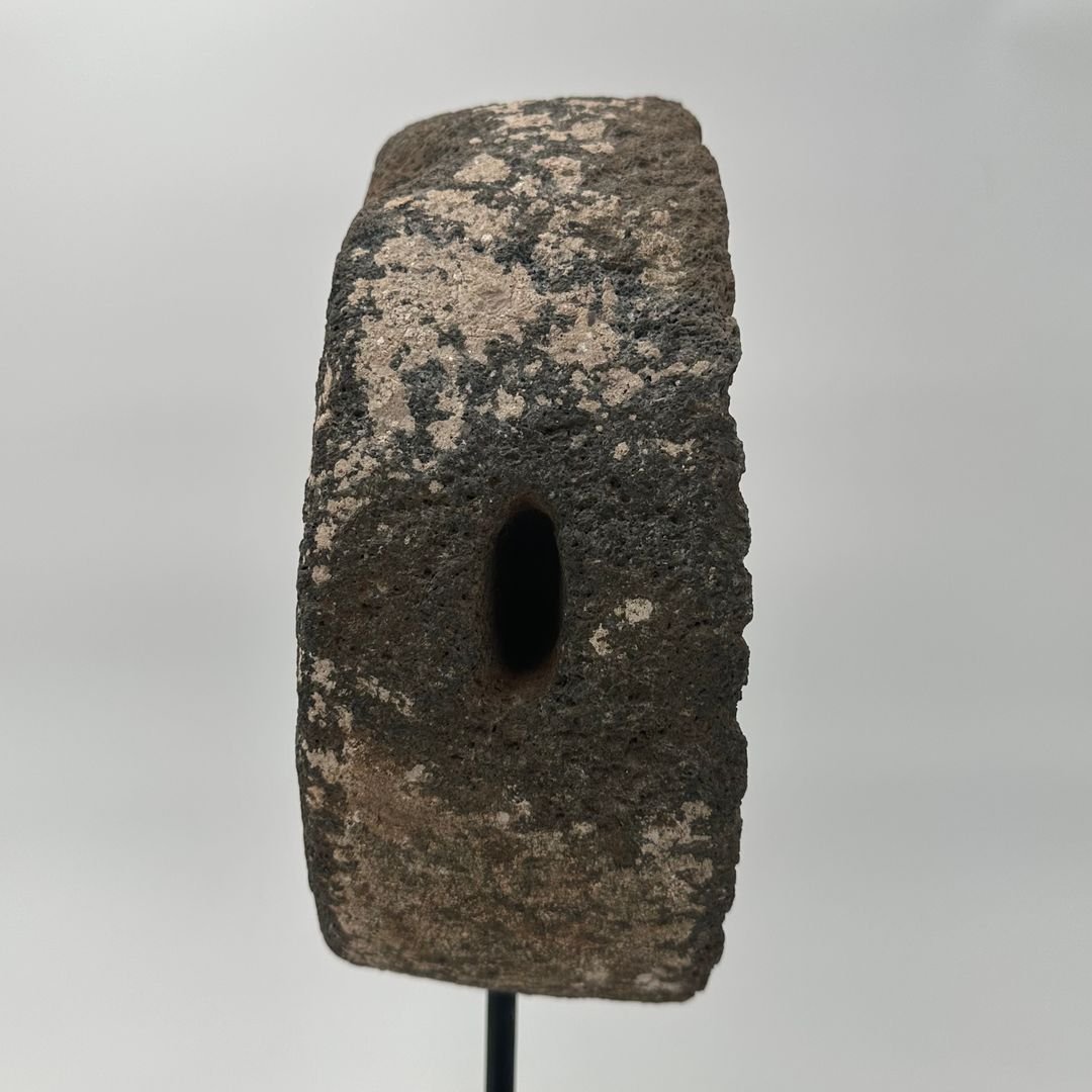 Decorative Element Made Of A Millstone On A Steel Base-photo-4