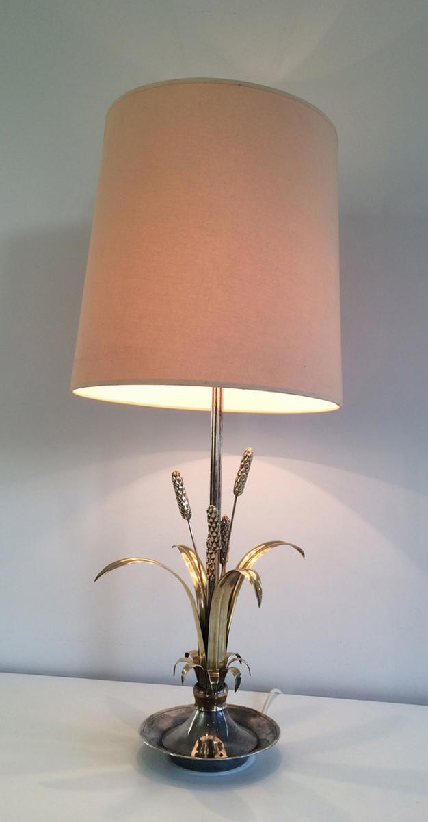 Beautiful Light Silver Metal And Brass For Wheat Ears. Around 1940-photo-2