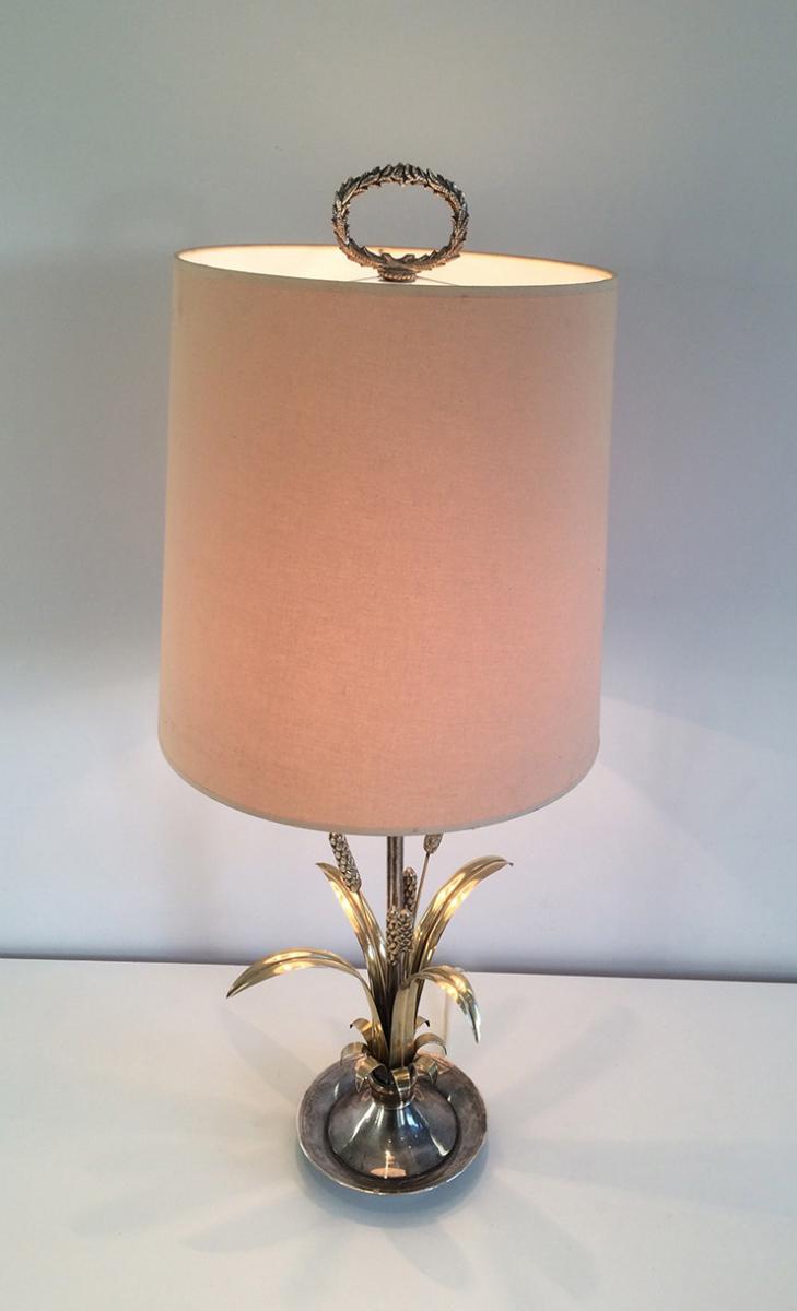 Beautiful Light Silver Metal And Brass For Wheat Ears. Around 1940-photo-3