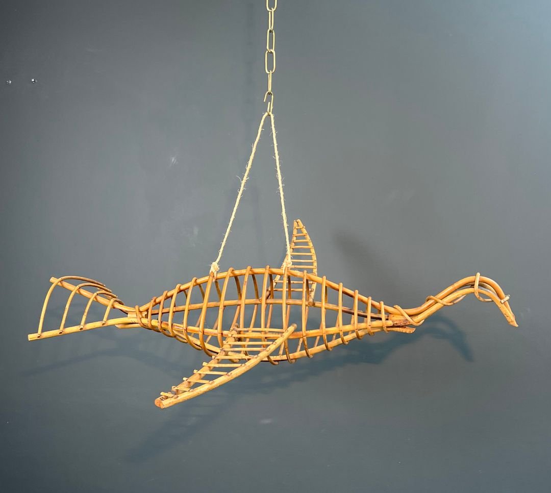 Large Rattan Bird Mobile-photo-3