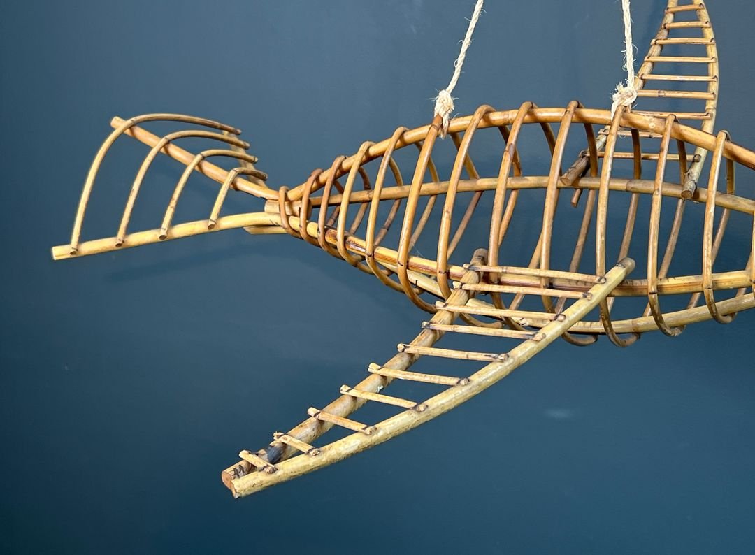 Large Rattan Bird Mobile-photo-1