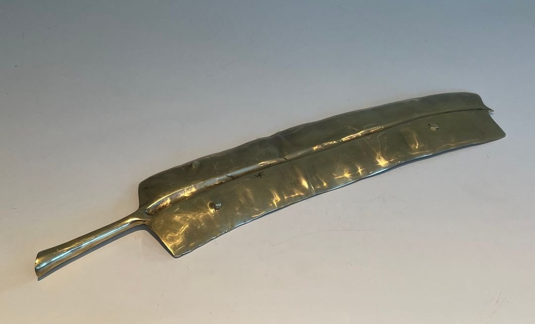 Long Brass Vide-poche In The Shape Of A Plum-photo-6