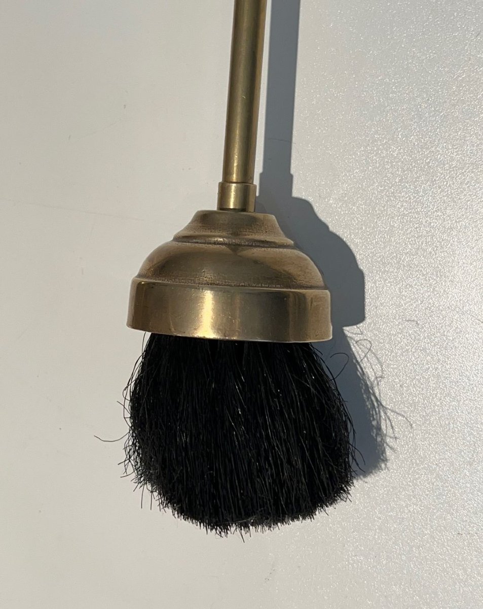 Brass Duck Heads Fireplace Tools In The Style Of Maison Jansen-photo-6