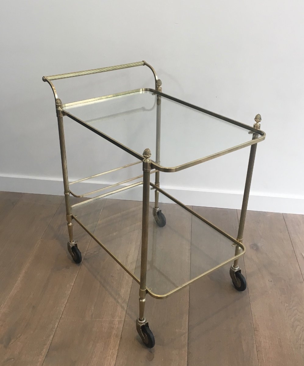 Neoclassical Brass Drinks Trolley By Maison Bagués. Circa 1940-photo-2