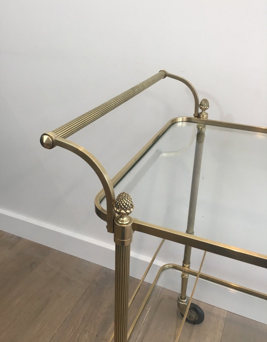 Neoclassical Brass Drinks Trolley By Maison Bagués. Circa 1940-photo-3
