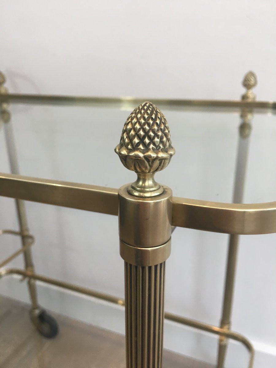 Neoclassical Brass Drinks Trolley By Maison Bagués. Circa 1940-photo-3