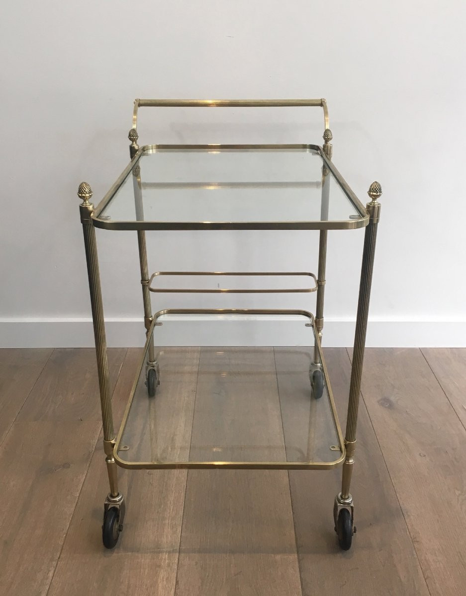 Neoclassical Brass Drinks Trolley By Maison Bagués. Circa 1940-photo-6