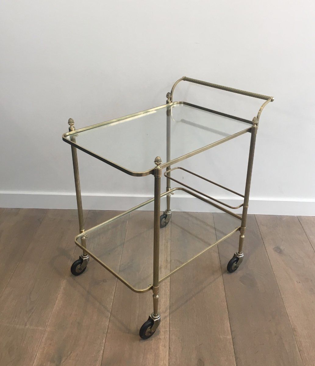 Neoclassical Brass Drinks Trolley By Maison Bagués. Circa 1940-photo-7