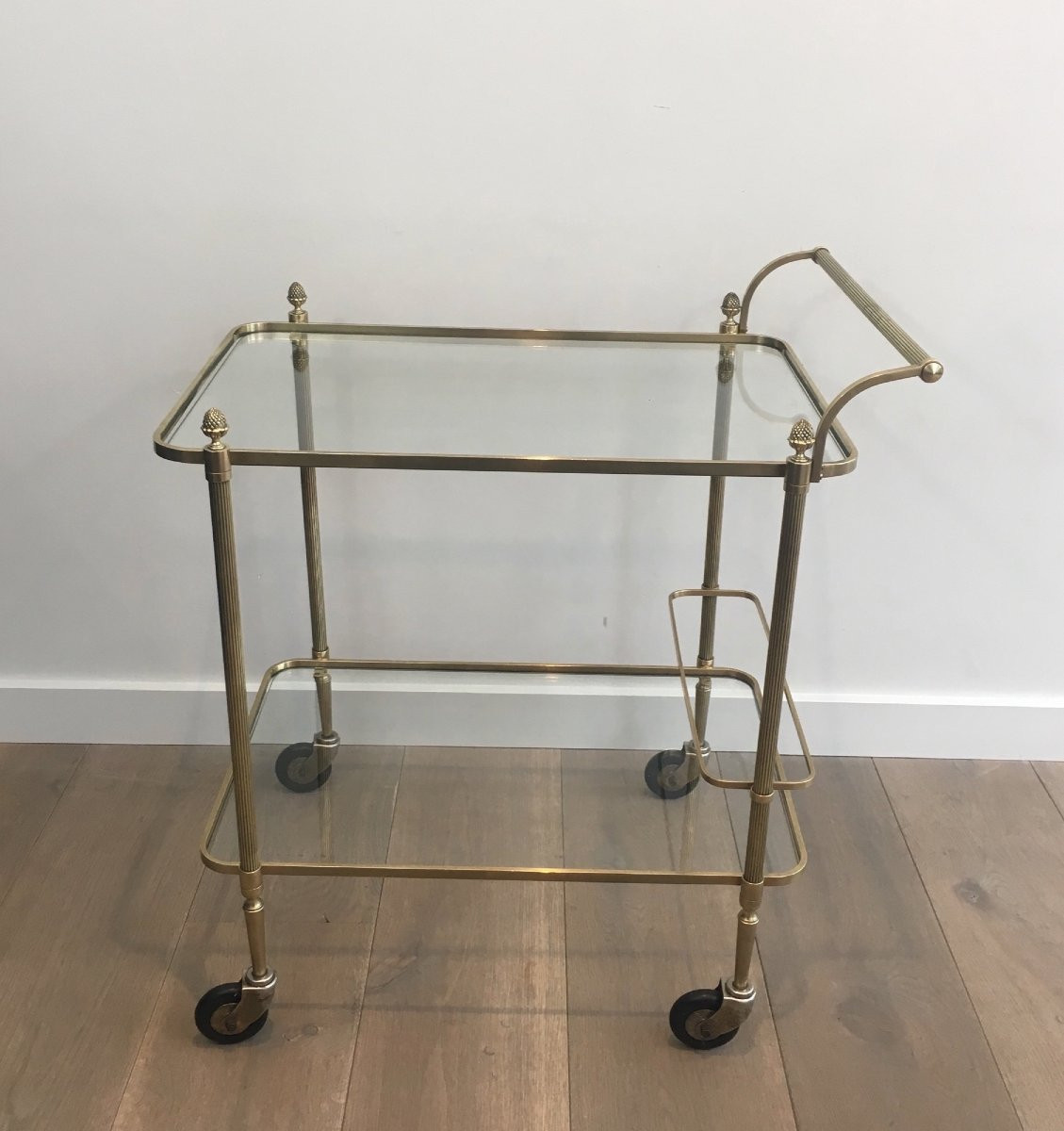 Neoclassical Brass Drinks Trolley By Maison Bagués. Circa 1940-photo-8