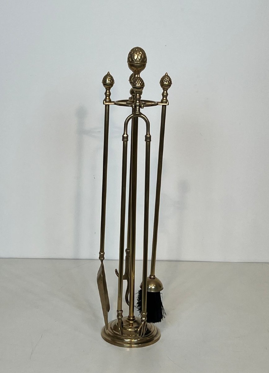 Nécessaire de Feu En Laiton aux Pommes de Pin-photo-3