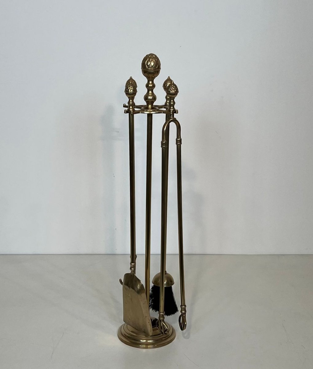 Nécessaire de Feu En Laiton aux Pommes de Pin-photo-8