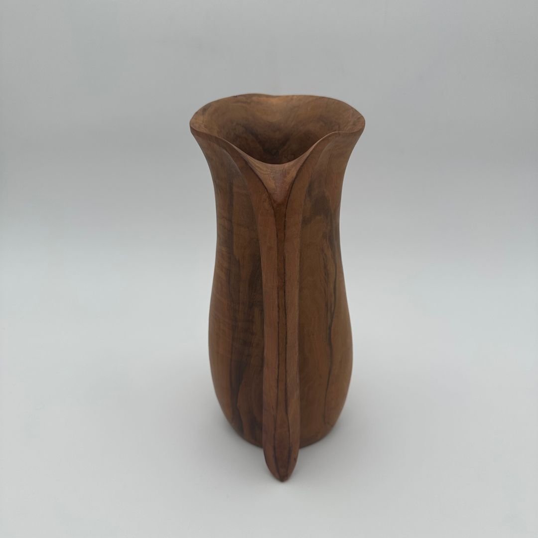 Pichet sculptural en bois, dans le goût d’Alexandre Noll – Travail français, années 1950-photo-3