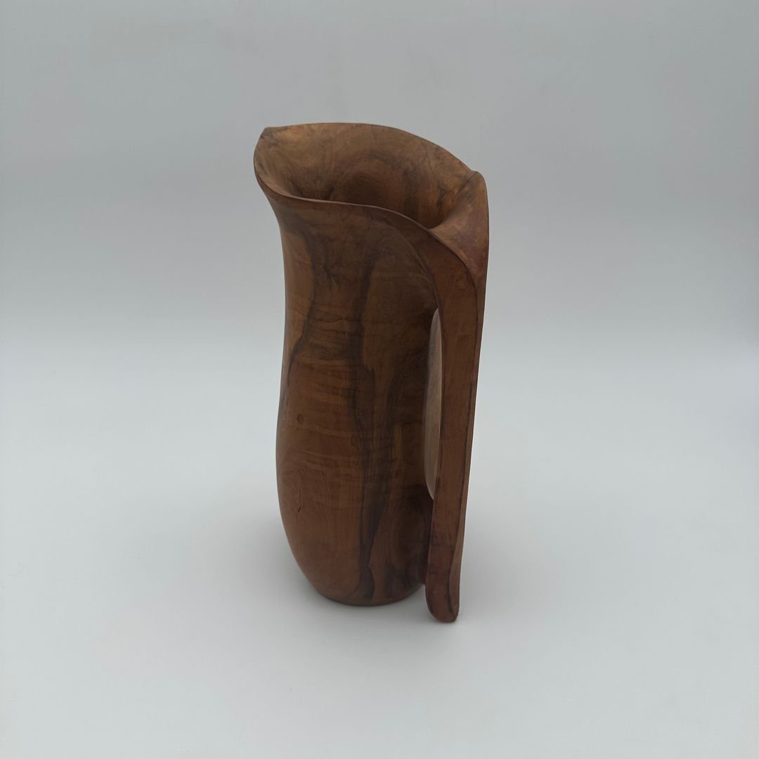 Pichet sculptural en bois, dans le goût d’Alexandre Noll – Travail français, années 1950-photo-4
