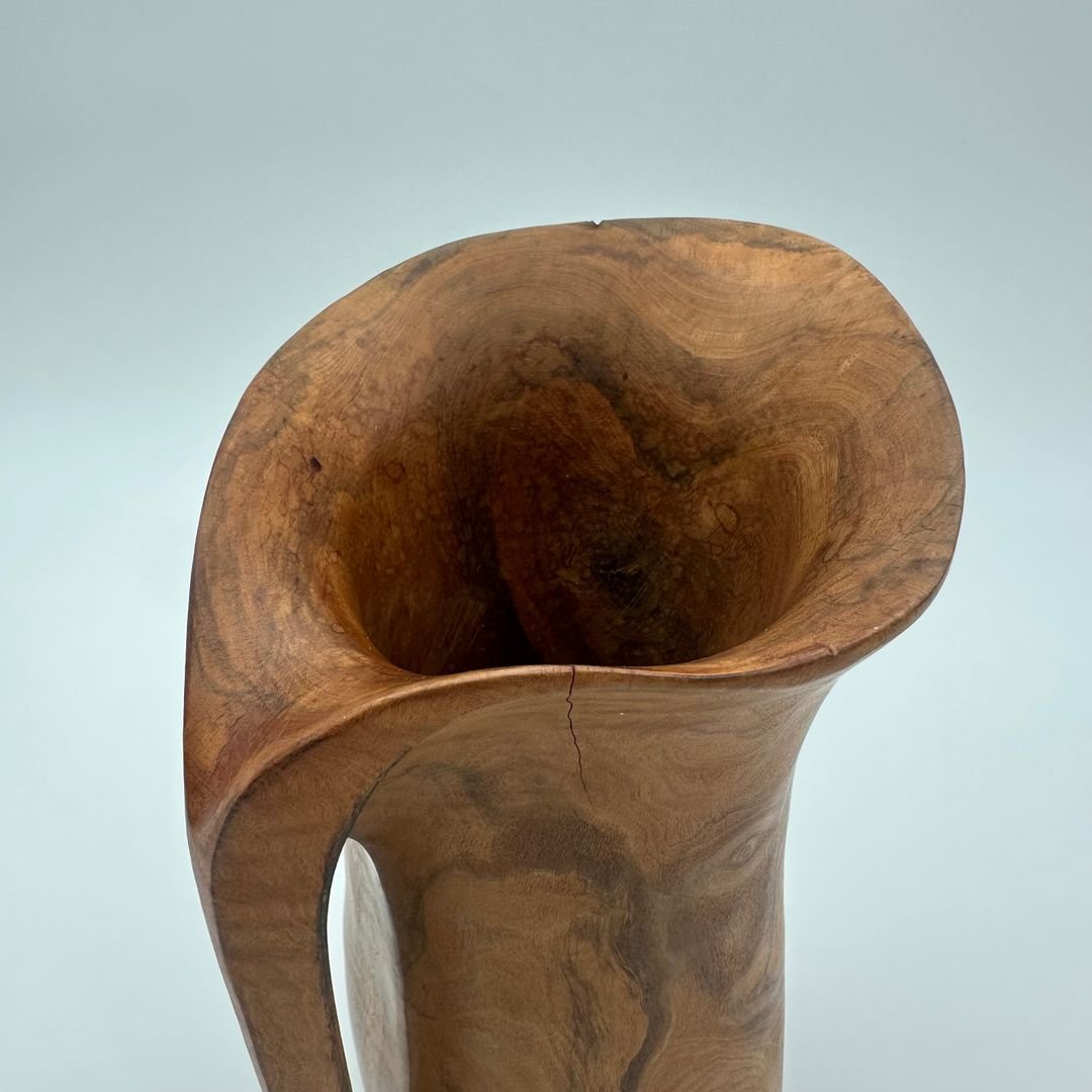 Pichet sculptural en bois, dans le goût d’Alexandre Noll – Travail français, années 1950-photo-3