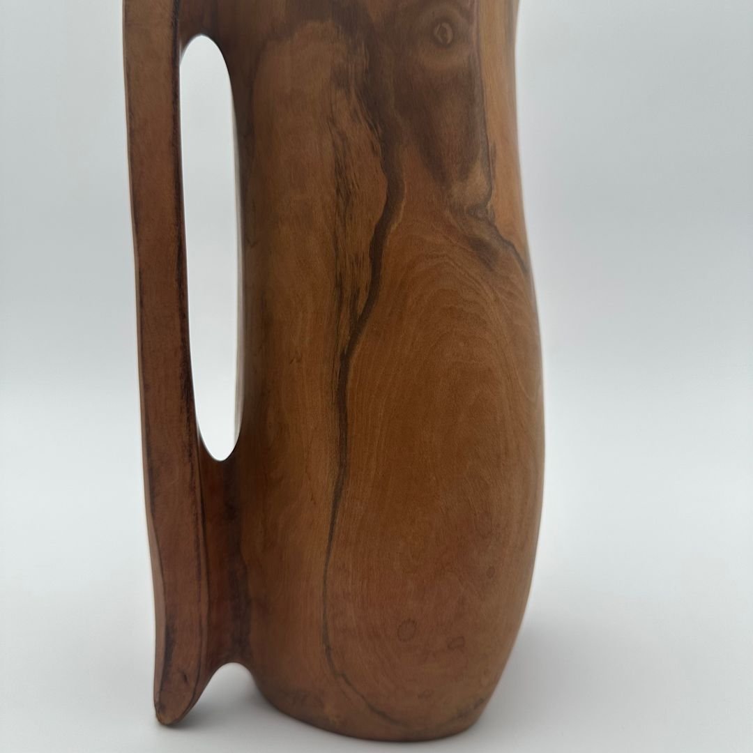 Pichet sculptural en bois, dans le goût d’Alexandre Noll – Travail français, années 1950-photo-5