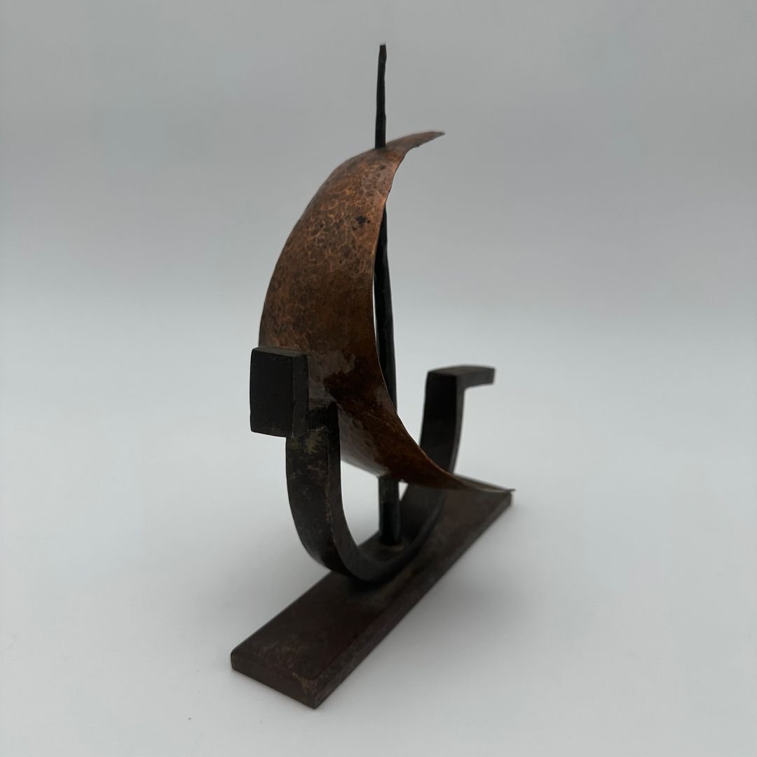 Sailboat On The Waves – Attributed To Raymond Subes, France, Circa 1925-photo-2