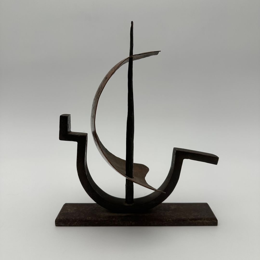 Sailboat On The Waves – Attributed To Raymond Subes, France, Circa 1925-photo-2