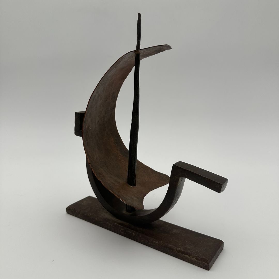 Sailboat On The Waves – Attributed To Raymond Subes, France, Circa 1925-photo-3