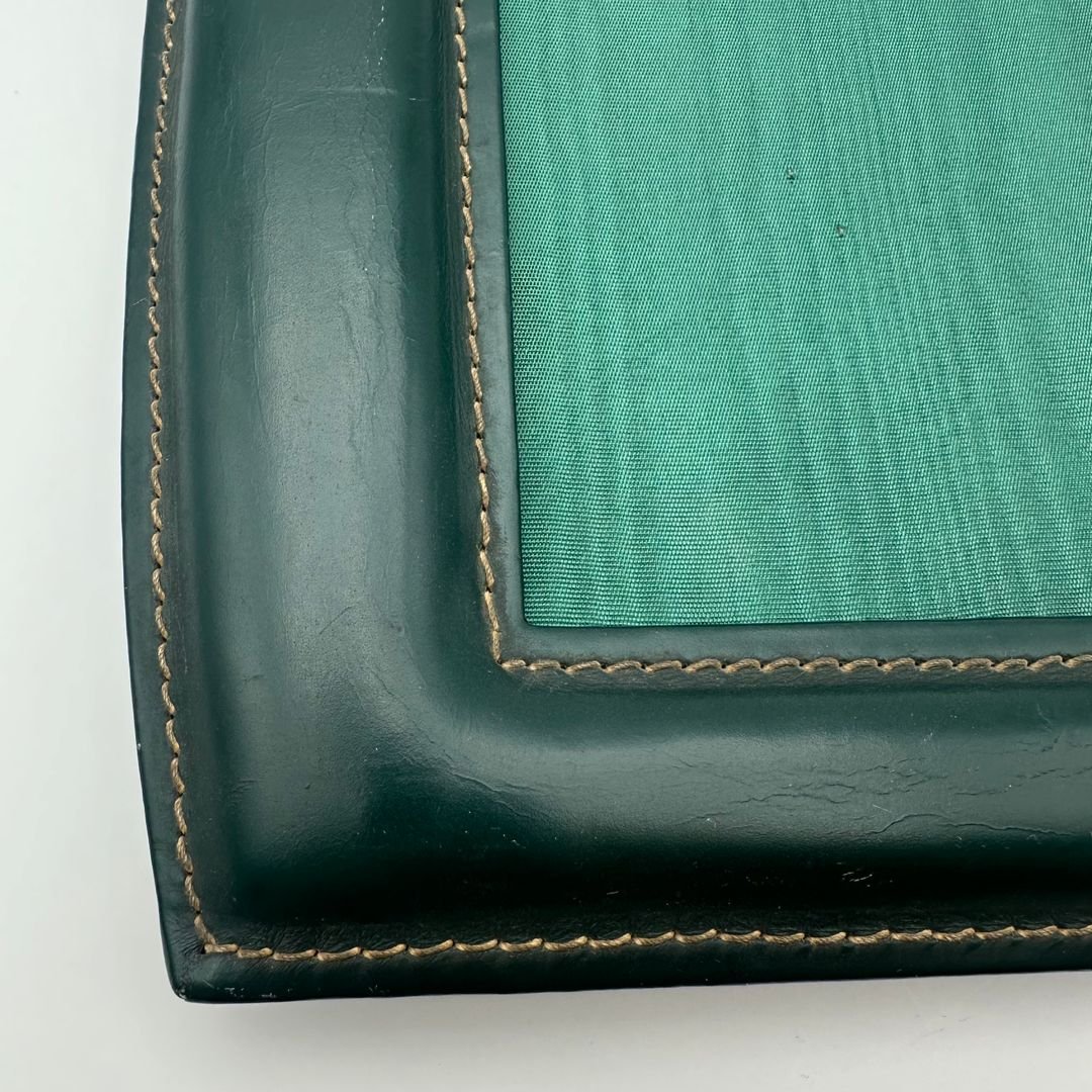Green Leather Photo Frame – In The Style Of Jacques Adnet, France, Circa 1950-photo-4