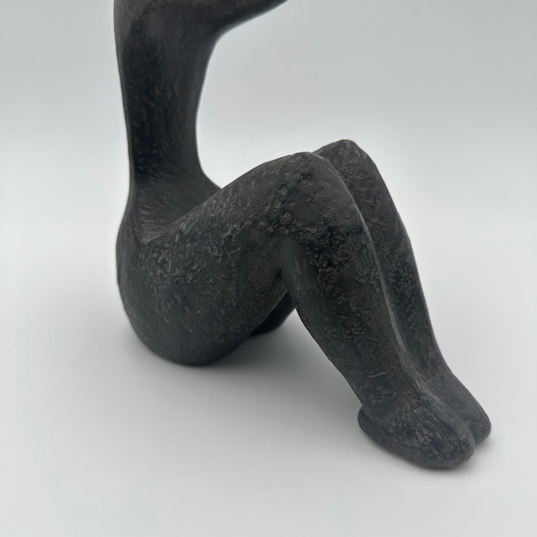 Modernist Ceramic Sculpture Of A Woman Holding A Child – France, Circa 1970-photo-7