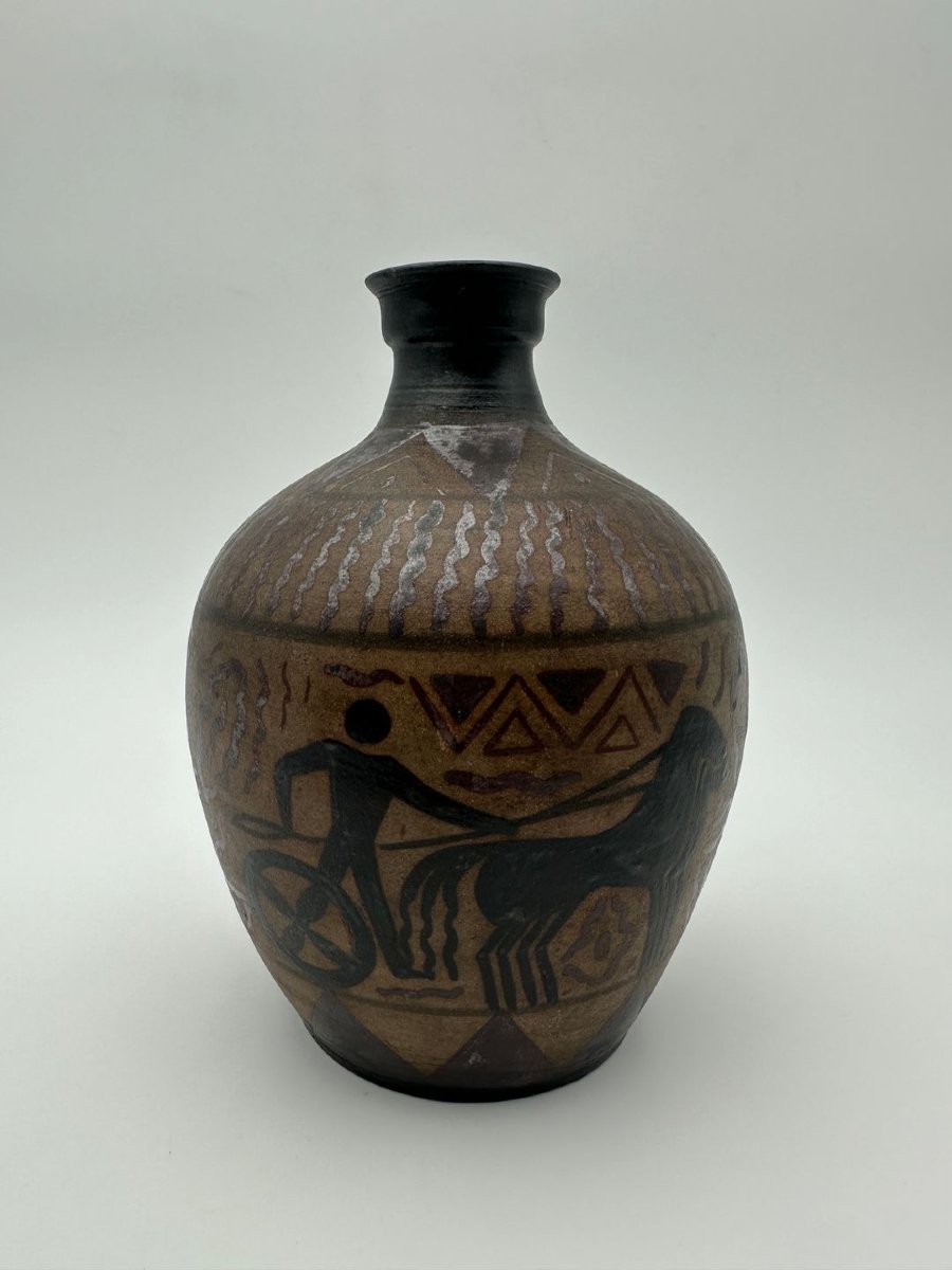 Glazed Stoneware Pitcher – Ve Ciboure, Vilotte Period, France, Circa 1920-photo-2