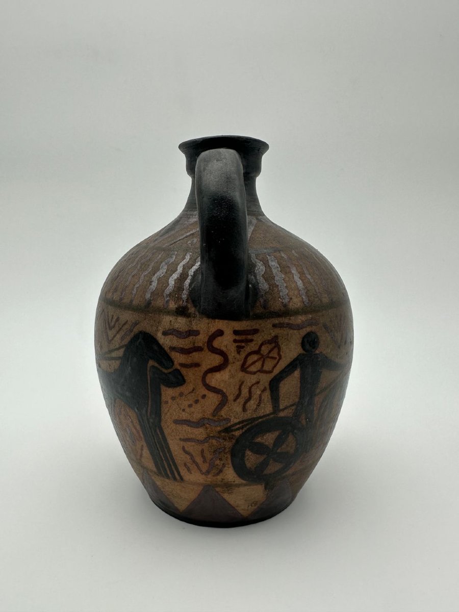 Glazed Stoneware Pitcher – Ve Ciboure, Vilotte Period, France, Circa 1920-photo-4