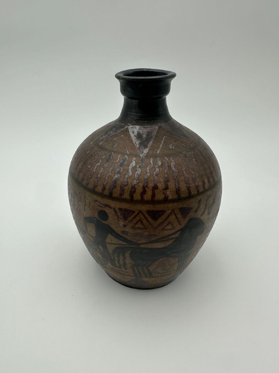 Glazed Stoneware Pitcher – Ve Ciboure, Vilotte Period, France, Circa 1920-photo-2