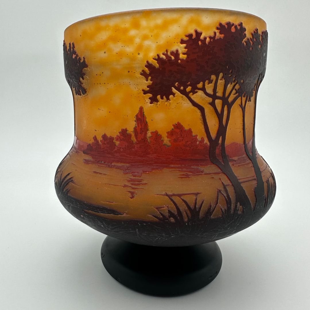 Art Nouveau Cameo Glass Vase – Daum Nancy, France, Circa 1900-photo-3