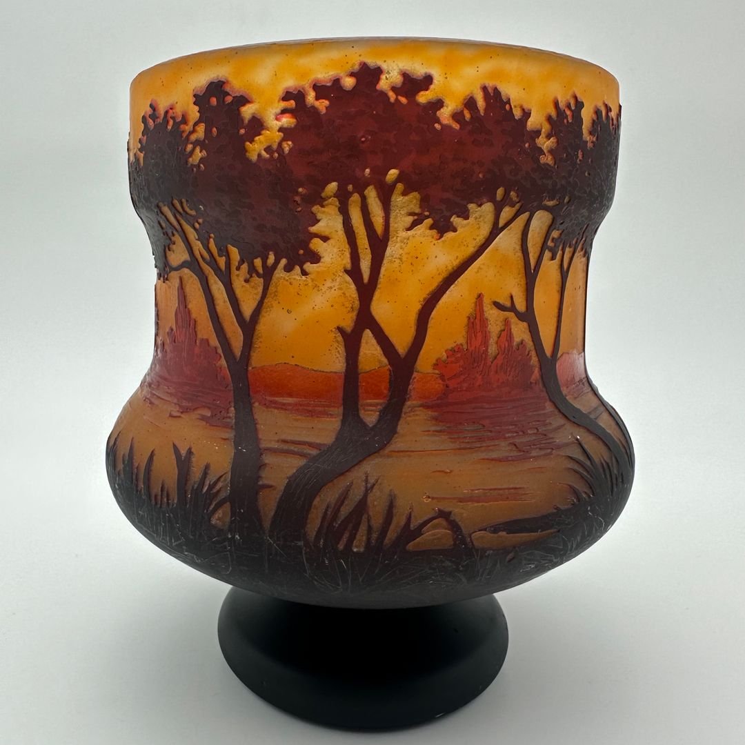 Art Nouveau Cameo Glass Vase – Daum Nancy, France, Circa 1900-photo-1