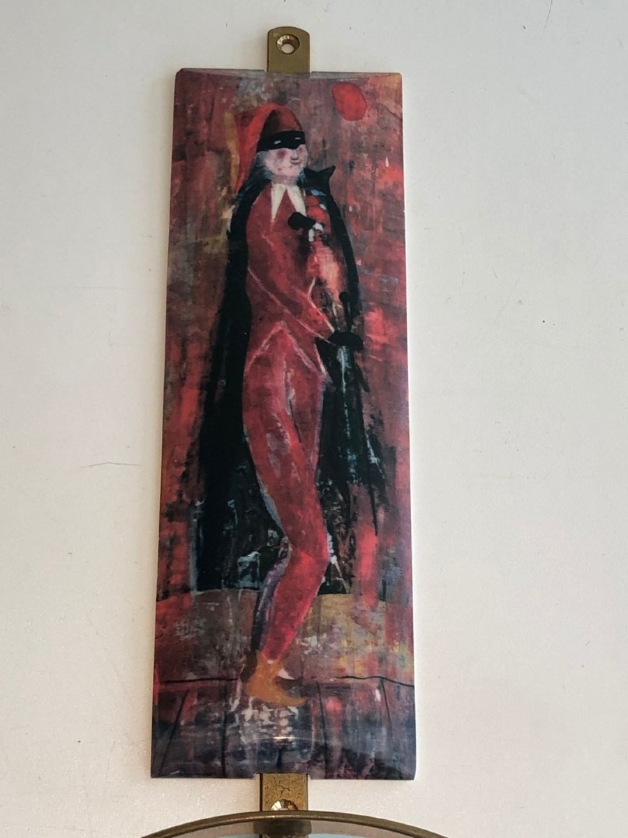 Paire de Patères Représentant des Personnages de la Comedia Del Arte dans le Goût de Piero Forn-photo-4