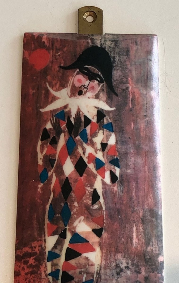 Paire de Patères Représentant des Personnages de la Comedia Del Arte dans le Goût de Piero Forn-photo-1