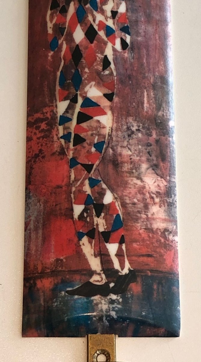 Paire de Patères Représentant des Personnages de la Comedia Del Arte dans le Goût de Piero Forn-photo-2