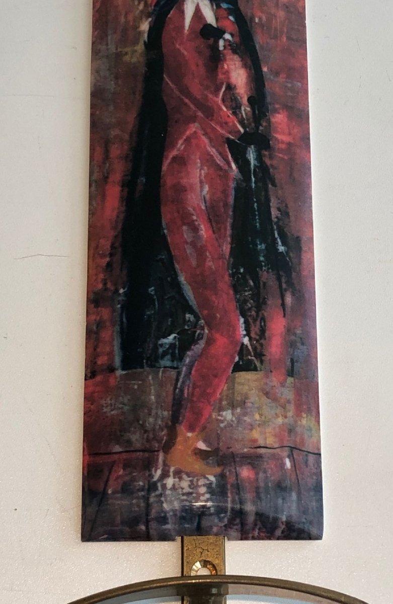 Paire de Patères Représentant des Personnages de la Comedia Del Arte dans le Goût de Piero Forn-photo-4