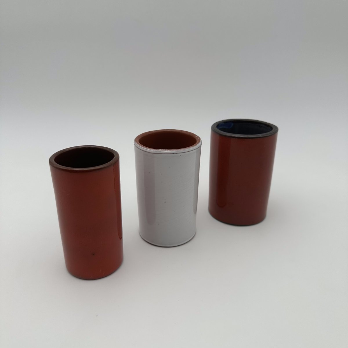 Set Of Three Small Glazed Ceramic Vases, In The Style Of Georges Jouve, 1950s-photo-3