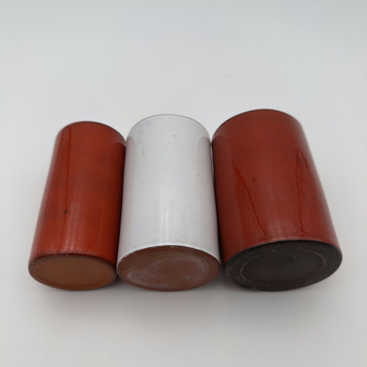 Set Of Three Small Glazed Ceramic Vases, In The Style Of Georges Jouve, 1950s-photo-6