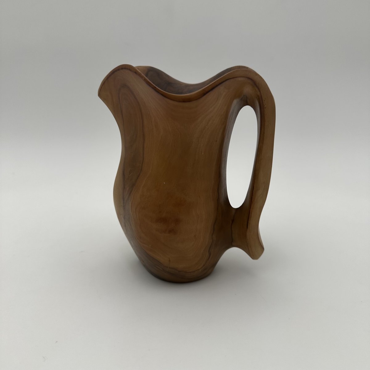 Petit Pichet Sculptural de Forme Libre en Noyer, dans le goût d'Alexandre Noll, Années 1950-photo-3